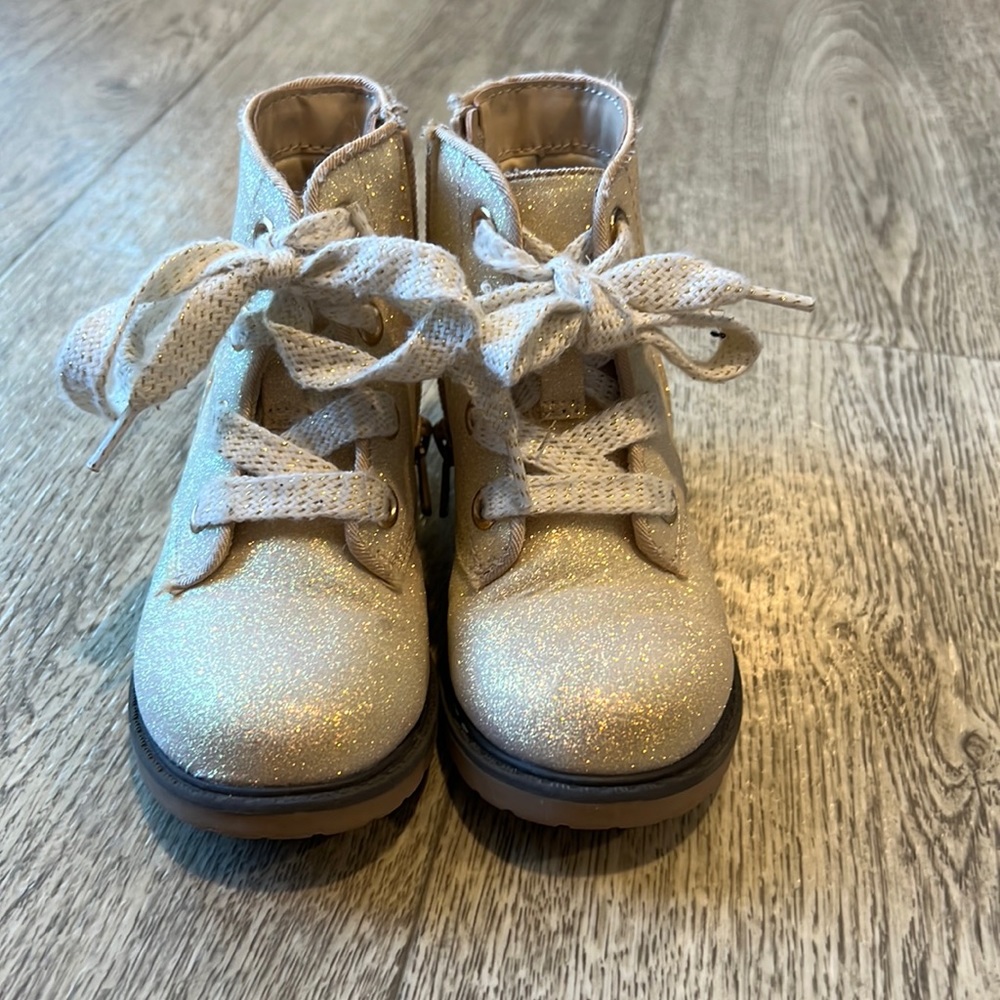 Gold Sparkle Cat & Jack Zip Boots